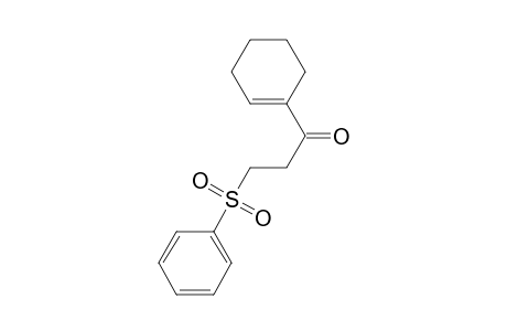 1-Propanone, 1-(1-cyclohexen-1-yl)-3-(phenylsulfonyl)-