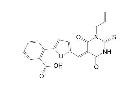 2-{5-[(Z)-(1-allyl-4,6-dioxo-2-thioxotetrahydro-5(2H)-pyrimidinylidene)methyl]-2-furyl}benzoic acid