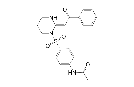 1-[N-Acetylsulfanylyl]-2-(benzoylmethylene)-hexahydropyrimidine