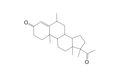 Pregn-4-ene-3,20-dione, 6,17-dimethyl-, (6.alpha.)-