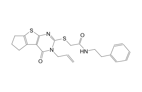 acetamide, N-(2-phenylethyl)-2-[[3,5,6,7-tetrahydro-4-oxo-3-(2-propenyl)-4H-cyclopenta[4,5]thieno[2,3-d]pyrimidin-2-yl]thio]-