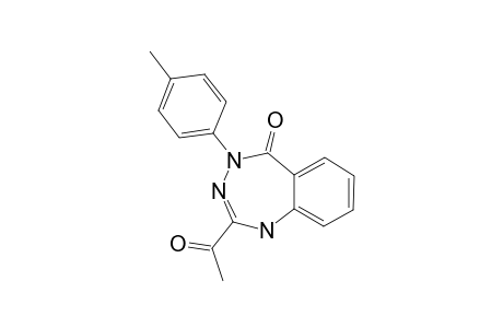 2-ACETYL-4-(4-METHYLPHENYL)-1,4-DIHYDRO-1H-1,3,4-BENZOTRIAZEPIN-5-ONE