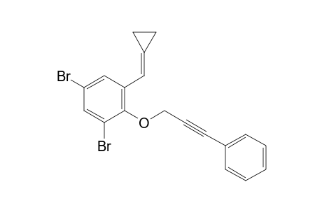 1,5-dibromo-3-(cyclopropylidenemethyl)-2-(3-phenylprop-2-ynoxy)benzene