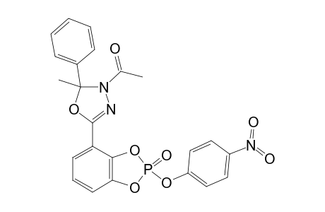 1-[2-(PHENYL)-5-[2-(4-NITROPHENOXY)-1,3,2-BENZODIOXA-PHOSPHOLE-4-YL-2-OXIDE]-2-METHYL-1,3,4-OXADIAZOLE-3(2H)-YL]-ETHANONE