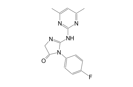 4H-imidazol-4-one, 2-[(4,6-dimethyl-2-pyrimidinyl)amino]-3-(4-fluorophenyl)-3,5-dihydro-