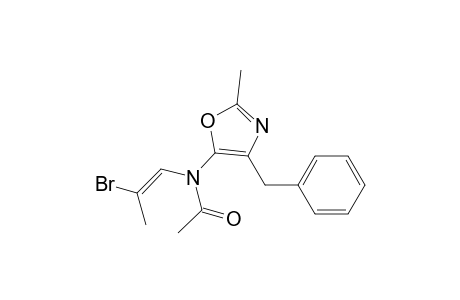 2-Methyl-4-benzyl-5-(N-(2-bromopropenyl)acetamido)oxazole