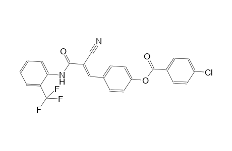 4-{(1E)-2-cyano-3-oxo-3-[2-(trifluoromethyl)anilino]-1-propenyl}phenyl 4-chlorobenzoate
