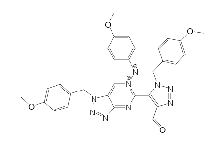 6-[(4-methoxyphenyl)imino]-1-(4-methoxybenzyl)-5-[2-(4-methoxybenzyl)-5-formyl-2H-[2,3,4]triazolyl]-5,6-dihydro-1H-[1,2,3]triazolo[4,5-d]pyrimidine