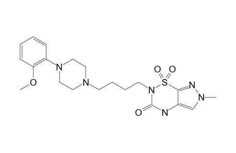 6-METHYL-2-[4-[1-[4-(2-METHOXYPHENYL)-PIPERAZINYL]]-BUTYL]-4,6-DIHYDROPYRAZOLO-[4,3-E]-[1,2,4]-THIADIAZIN-3(4H)-ONE-1,1-DIOXIDE