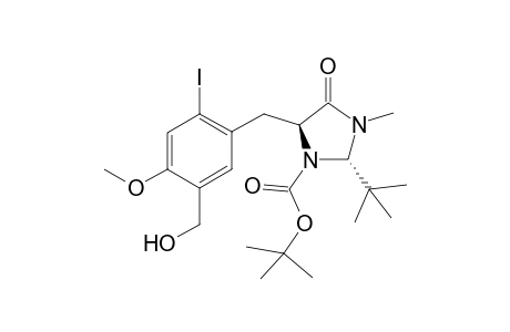 (2S,5S)-2-tert-butyl-5-(2-iodo-4-methoxy-5-methylol-benzyl)-4-keto-3-methyl-imidazolidine-1-carboxylic acid tert-butyl ester