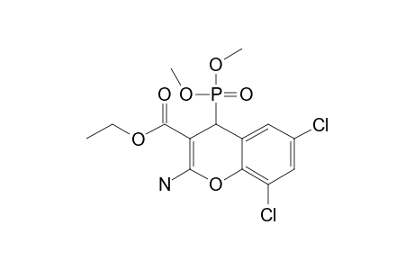 ETHYL-2-AMINO-6,8-DICHLORO-4-(DIMETHOXY-PHOSPHORYL)-4H-CHROMENE-3-CARBOXYLATE