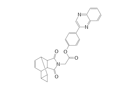 4-(2-quinoxalinyl)phenyl (3,5-dioxo-4-azatetracyclo[5.3.2.0~2,6~.0~8,10~]dodec-11-en-4-yl)acetate