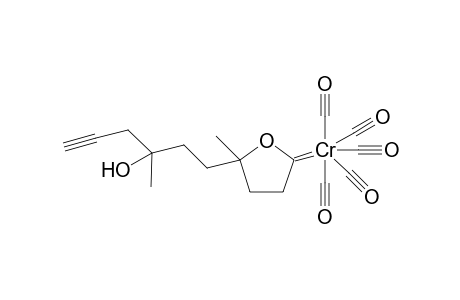 5-(3-Hydroxy-3-methylhex-4-yn-1-yl)-1-oxacyclopent-2-ylidene(pentacarbonylchromium)