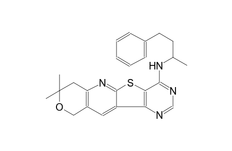 8H-pyrano[3'',4'':5',6']pyrido[3',2':4,5]thieno[3,2-d]pyrimidin-4-amine, 7,10-dihydro-8,8-dimethyl-N-(1-methyl-3-phenylpropyl)-