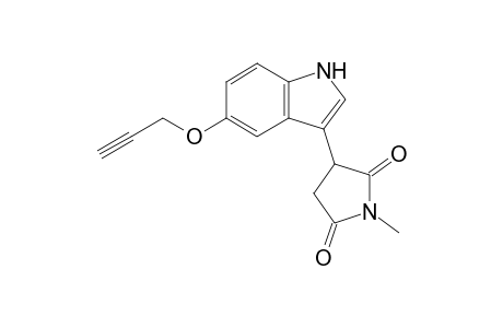 N-Methyl-3-(5-(prop-2-ynoxy)indol-3-yl)succinimide