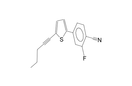 2-(1-pentynyl)-5-(3-fluoro-4-cyanophenyl)thiophene