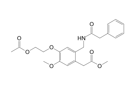 Methyl (4-[2-(acetyloxy)ethoxy]-5-methoxy-2-{[(phenylacetyl)amino]methyl}phenyl)acetate