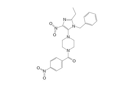 [4-(1-BENZYL-2-ETHYL-4-NITRO-1H-IMIDAZOL-5-YL)-PIPERAZIN-1-YL]-(4-NITROPHENYL)-KETONE