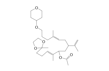 2-Methyl-2-(5-acetoxy-4,10-dimethyl-7-isopropenyl-13-tetrahydropyranoxy)-3E,9E-tridecadienyl-1,3-dioxolane