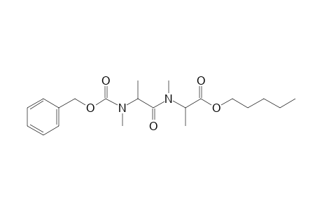 Alanylalanine, N,N'-dimethyl-N'-benzyloxycarbonyl-, pentyl ester