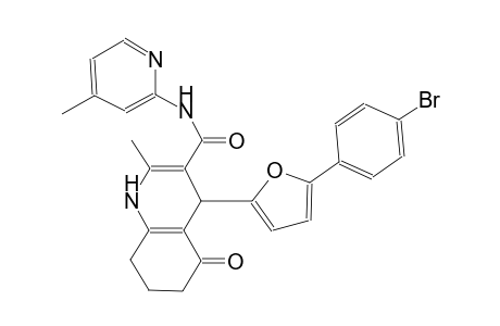 4-[5-(4-bromophenyl)-2-furyl]-2-methyl-N-(4-methyl-2-pyridinyl)-5-oxo-1,4,5,6,7,8-hexahydro-3-quinolinecarboxamide