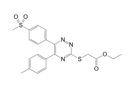 Ethyl 2-(6-(4-(methylsulfonyl)phenyl)-5-(p-tolyl)-1,2,4-triazin-3-ylthio)acetate