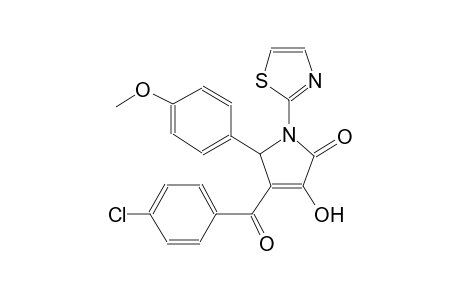 4-(4-chlorobenzoyl)-3-hydroxy-5-(4-methoxyphenyl)-1-(1,3-thiazol-2-yl)-1,5-dihydro-2H-pyrrol-2-one