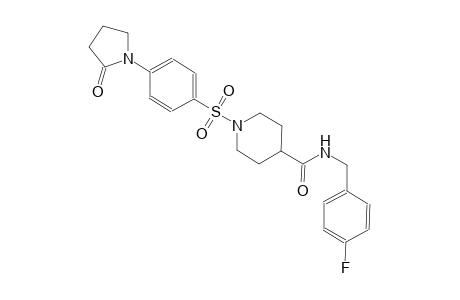 N-(4-fluorobenzyl)-1-{[4-(2-oxo-1-pyrrolidinyl)phenyl]sulfonyl}-4-piperidinecarboxamide