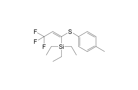 (E)-(3,3,3-trifluoro-1-(p-tolylthio)prop-1-enyl)triethylsilane