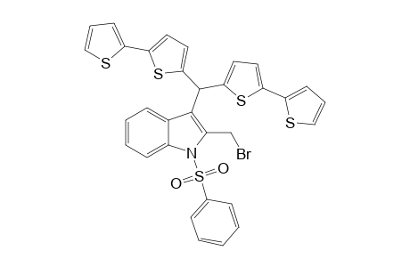 3-[Bis(5-thienyl-2'-thienyl)methyl]-1-phenylsulfonyl-2-bromomethyl-1H-indole