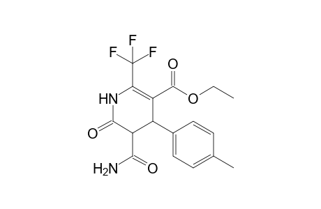 Ethyl 5-carbomoyl-4-(p-tolyl)-6-oxo-2-trifluoromethyl-1,4,5,6-tetrahydropyridine-3-carboxylate