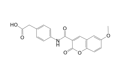 (4-{[(6-methoxy-2-oxo-2H-chromen-3-yl)carbonyl]amino}phenyl)acetic acid