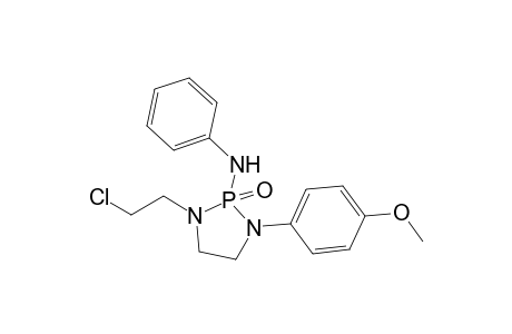 3-(2-Chloroethyl)-1-(4-methoxyphenyl)-2-phenylamino-2-oxo-1,3,2-diazaphospholidine