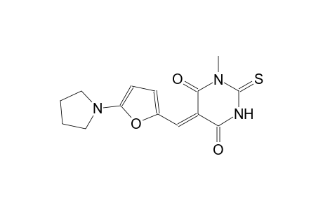 (5Z)-1-methyl-5-{[5-(1-pyrrolidinyl)-2-furyl]methylene}-2-thioxodihydro-4,6(1H,5H)-pyrimidinedione