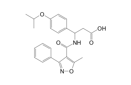 3-(4-isopropoxyphenyl)-3-[(5-methyl-3-phenyl-isoxazole-4-carbonyl)amino]propanoic acid
