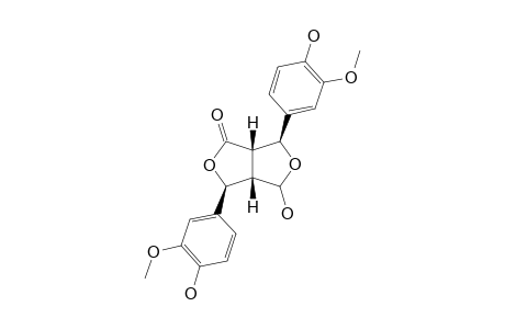4-CIS,8-CIS-BIS-(4-HYDROXY-3-METHOXYPHENYL)-6-CIS-HYDROXY-3,7-DIOXABICYClO-[3.3.0]-OCTAN-2-ONE