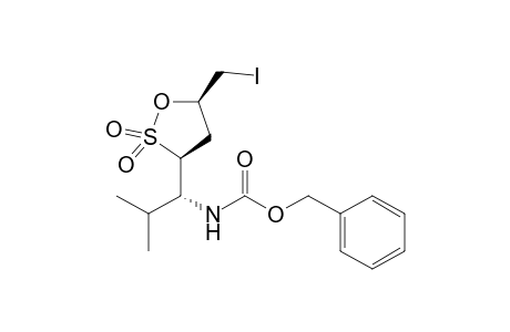 benzyl N-[(1R)-1-[(3S,5R)-5-(iodomethyl)-2,2-dioxo-1,2.lambda.6-oxathiolan-3-yl]-3-phenylpropyl]carbamate