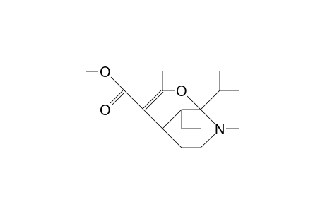 3,8-Dimethyl-2-(2'-propyl)-4-carbomethoxy-9-ethyl-2-oxa-8-aza-bicyclo(3.3.1)nonene-3