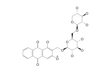 1-HYDROXY-2-PRIMEVEROSYLOXYMETHYL-ANTHRAQUINONE-3-OLATE