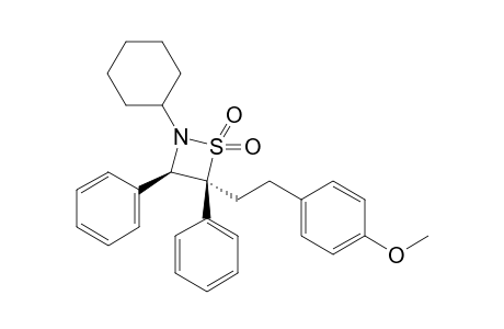 cis-2-Cyclohexyl-3,4-diphenyl-4-(4-methoxyphenethyl)-1,2-thiazetidine 1,1-dioxide