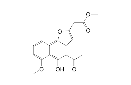 2-(4-acetyl-5-hydroxy-6-methoxy-2-benzo[g]benzofuranyl)acetic acid methyl ester