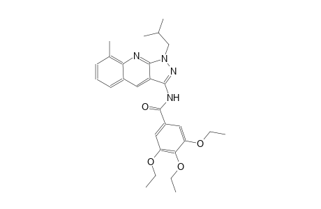 3,4,5-triethoxy-N-(1-isobutyl-8-methyl-1H-pyrazolo[3,4-b]quinolin-3-yl)benzamide