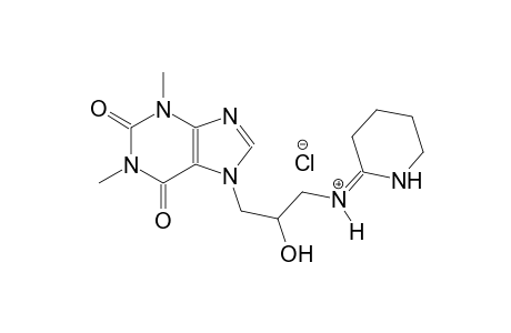 1H-purine-7-propanaminium, 2,3,6,7-tetrahydro-beta-hydroxy-1,3-dimethyl-2,6-dioxo-N-[(2E)-piperidinylidene]-, chloride