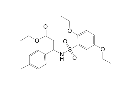 3-[(2,5-diethoxyphenyl)sulfonylamino]-3-(4-methylphenyl)propanoic acid ethyl ester
