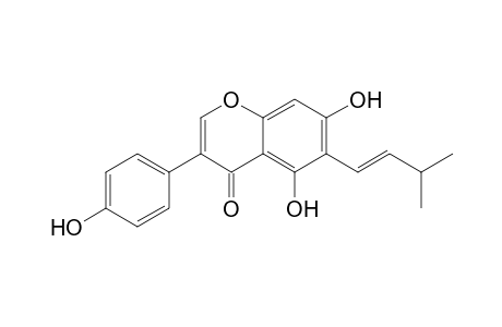 4H-1-Benzopyran-4-one, 5,7-dihydroxy-3-(4-hydroxyphenyl)-6-(3-methylbutenyl)-