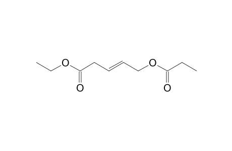 5-Propionyloxy-pent-3-enoic acid, ethyl ester
