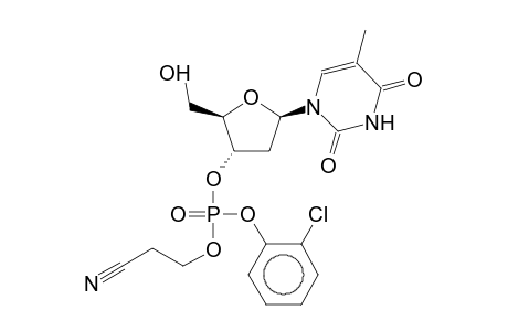 Phosphoric acid 2-chloro-phenyl ester 2-cyano-ethyl ester thymid-3'-yl ester