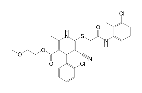 3-pyridinecarboxylic acid, 6-[[2-[(3-chloro-2-methylphenyl)amino]-2-oxoethyl]thio]-4-(2-chlorophenyl)-5-cyano-1,4-dihydro-2-methyl-, 2-methoxyethyl ester