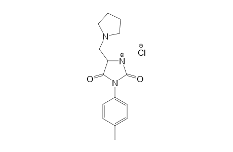 3-(4-METHYLPHENYL)-5-(PYRROLIDIN-1-YLMETHYL)-HYDANTOIN-HYDROCHLORIDE