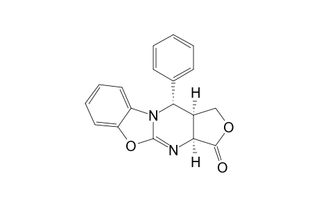 (3aR*,11R*,11aS*)-11-Phenyl-3,3a,11,11a-tetrahydro-1H-furo[3',4':4,5]pyrimido[2,1-b][1,3]benzpxazole-3-one